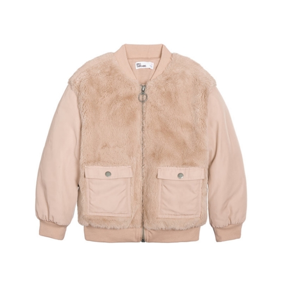 Epic Threads Toddler Girls Faux Fur Bomber Jacket Size 4T - Picture 1 of 12